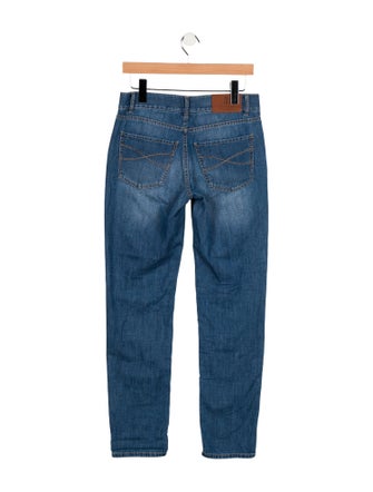 Brunello Cucinelli Mid-Rise Straight Leg Jeans