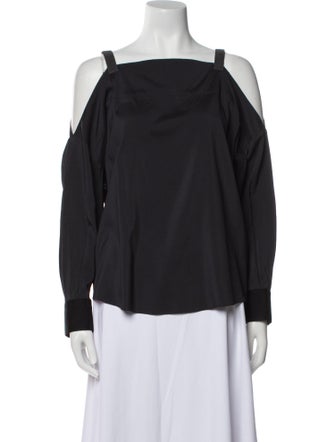 Brunello Cucinelli Silk Square Neckline Blouse