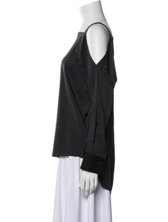 Brunello Cucinelli Silk Square Neckline Blouse