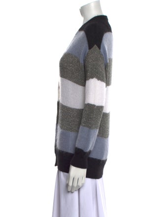 Brunello Cucinelli Striped V-Neck Sweater