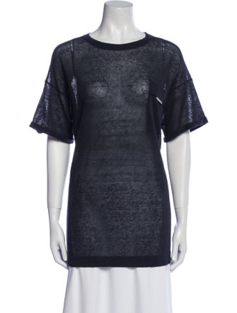 Brunello Cucinelli Linen Crew Neck T-Shirt