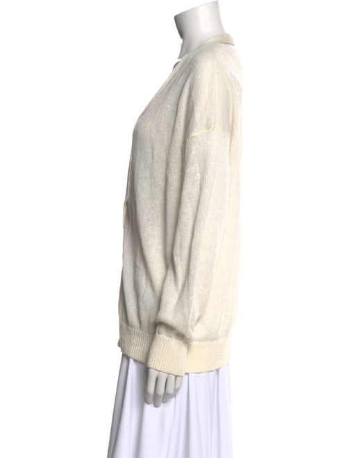 Brunello Cucinelli Linen V-Neck Sweater
