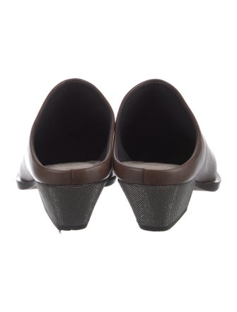 Brunello Cucinelli Leather Chain-Link Accents Western Boots