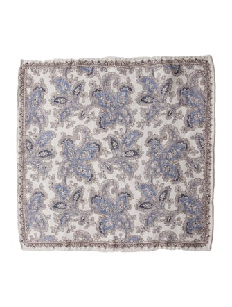 Brunello Cucinelli Patterned Silk Pocket Square