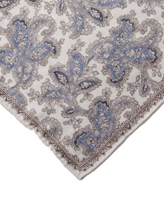 Brunello Cucinelli Patterned Silk Pocket Square