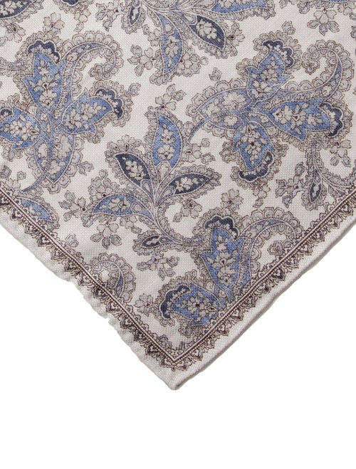Brunello Cucinelli Patterned Silk Pocket Square