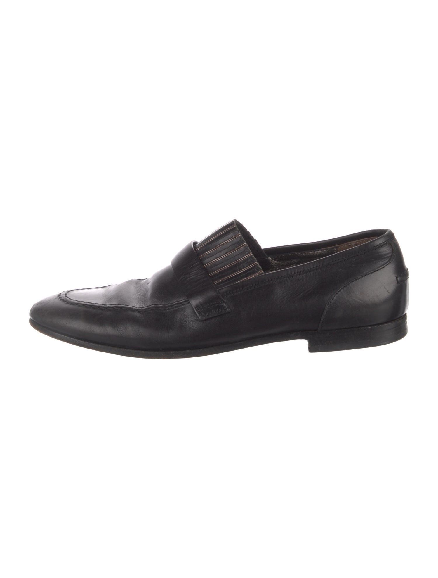Brunello Cucinelli Monili Leather Loafers