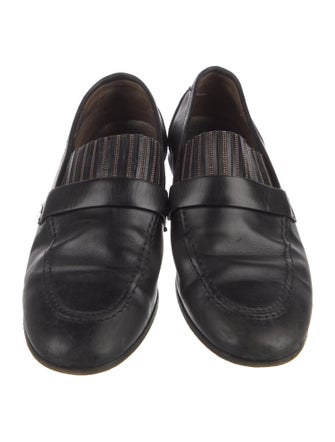 Brunello Cucinelli Monili Leather Loafers