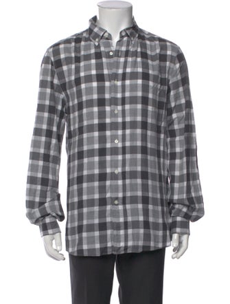 Brunello Cucinelli Plaid Print Long Sleeve Shirt