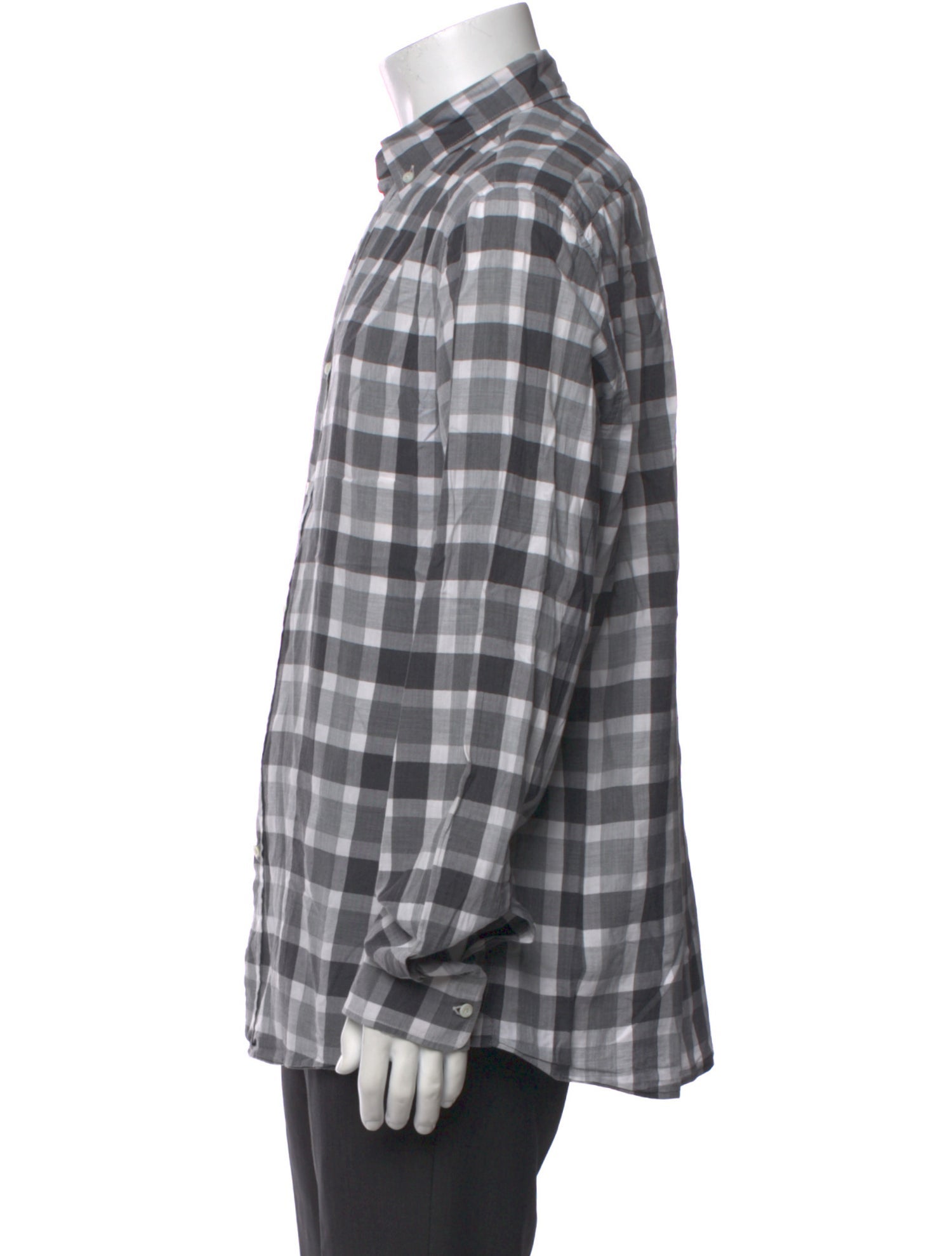 Brunello Cucinelli Plaid Print Long Sleeve Shirt