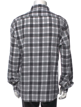 Brunello Cucinelli Plaid Print Long Sleeve Shirt