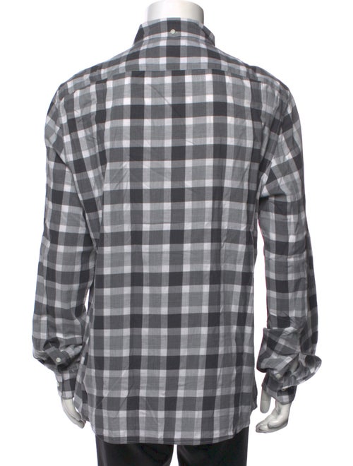 Brunello Cucinelli Plaid Print Long Sleeve Shirt