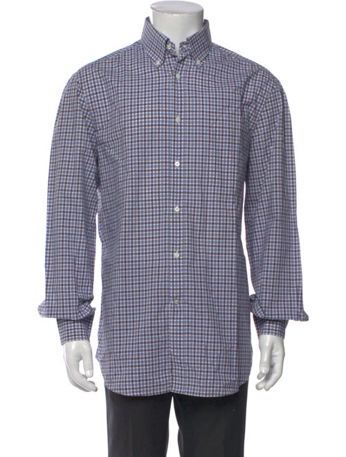 Brunello Cucinelli Plaid Print Long Sleeve Shirt
