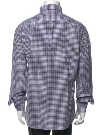 Brunello Cucinelli Plaid Print Long Sleeve Shirt
