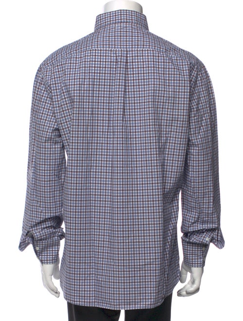 Brunello Cucinelli Plaid Print Long Sleeve Shirt