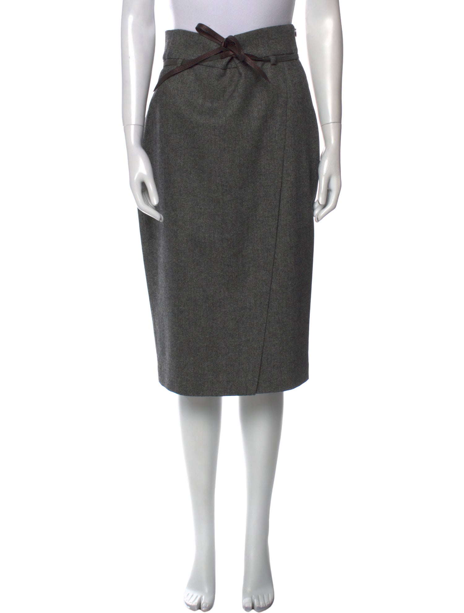 Brunello Cucinelli Virgin Wool Knee-Length Skirt