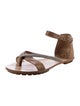 Brunello Cucinelli Monili Leather Sandals