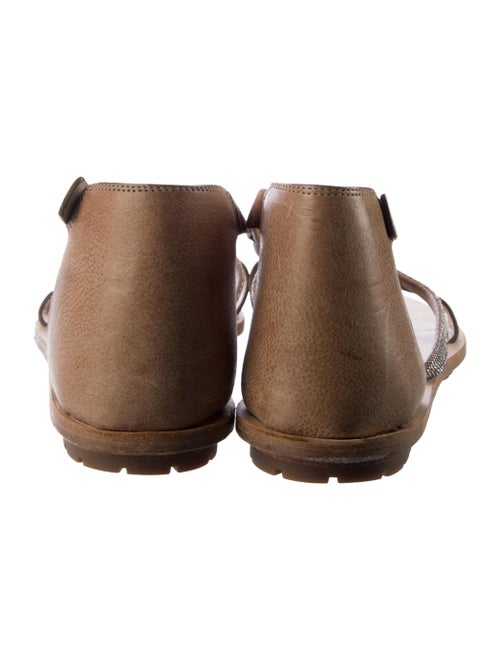 Brunello Cucinelli Monili Leather Sandals