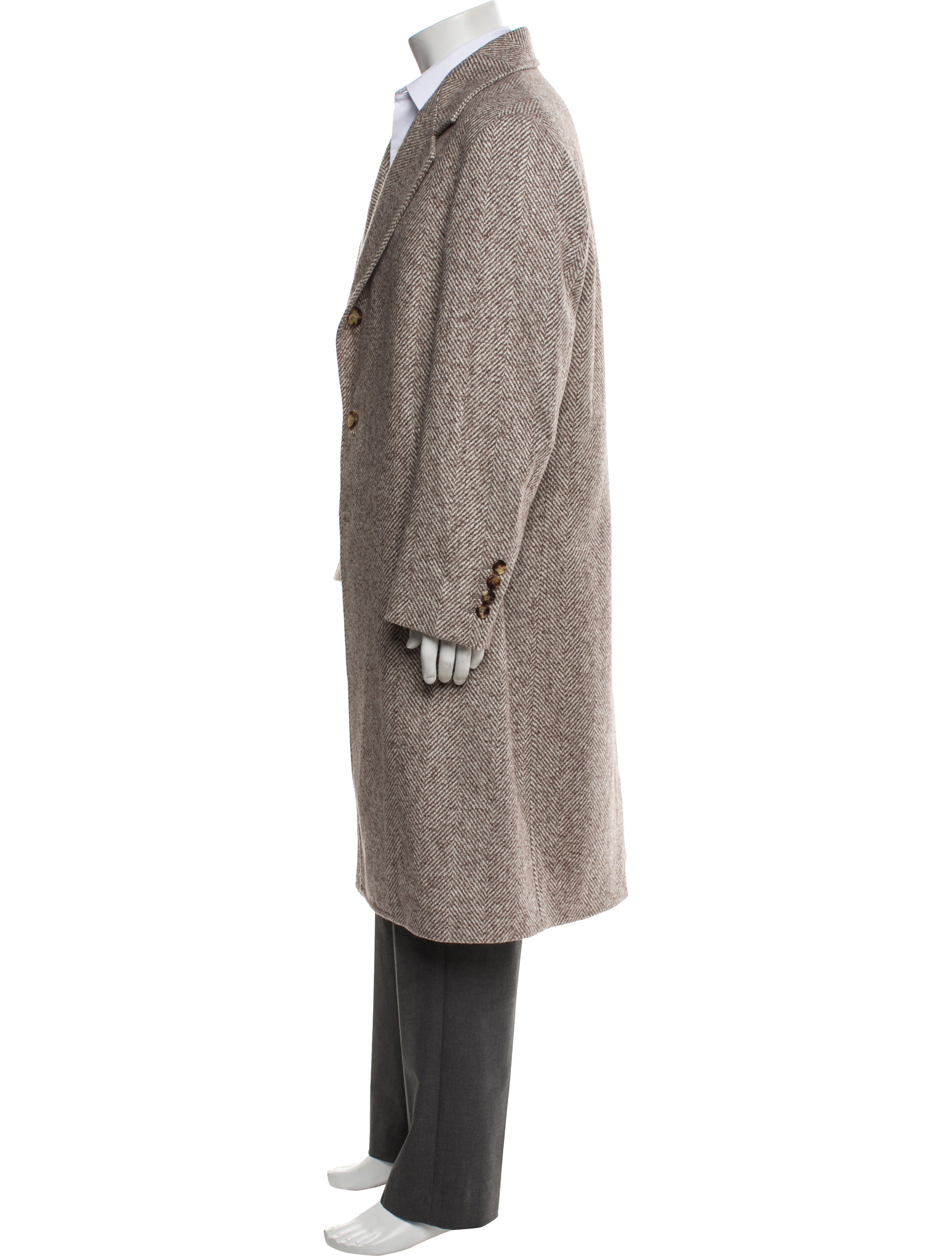 Brunello Cucinelli Tweed Pattern Overcoat
