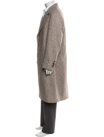 Brunello Cucinelli Tweed Pattern Overcoat