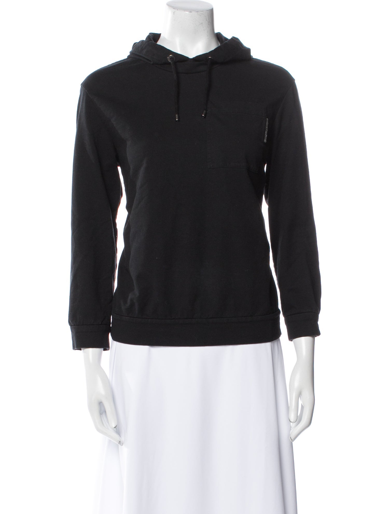 Brunello Cucinelli Mock Neck Three-Quarter Sleeve Sweatshirt