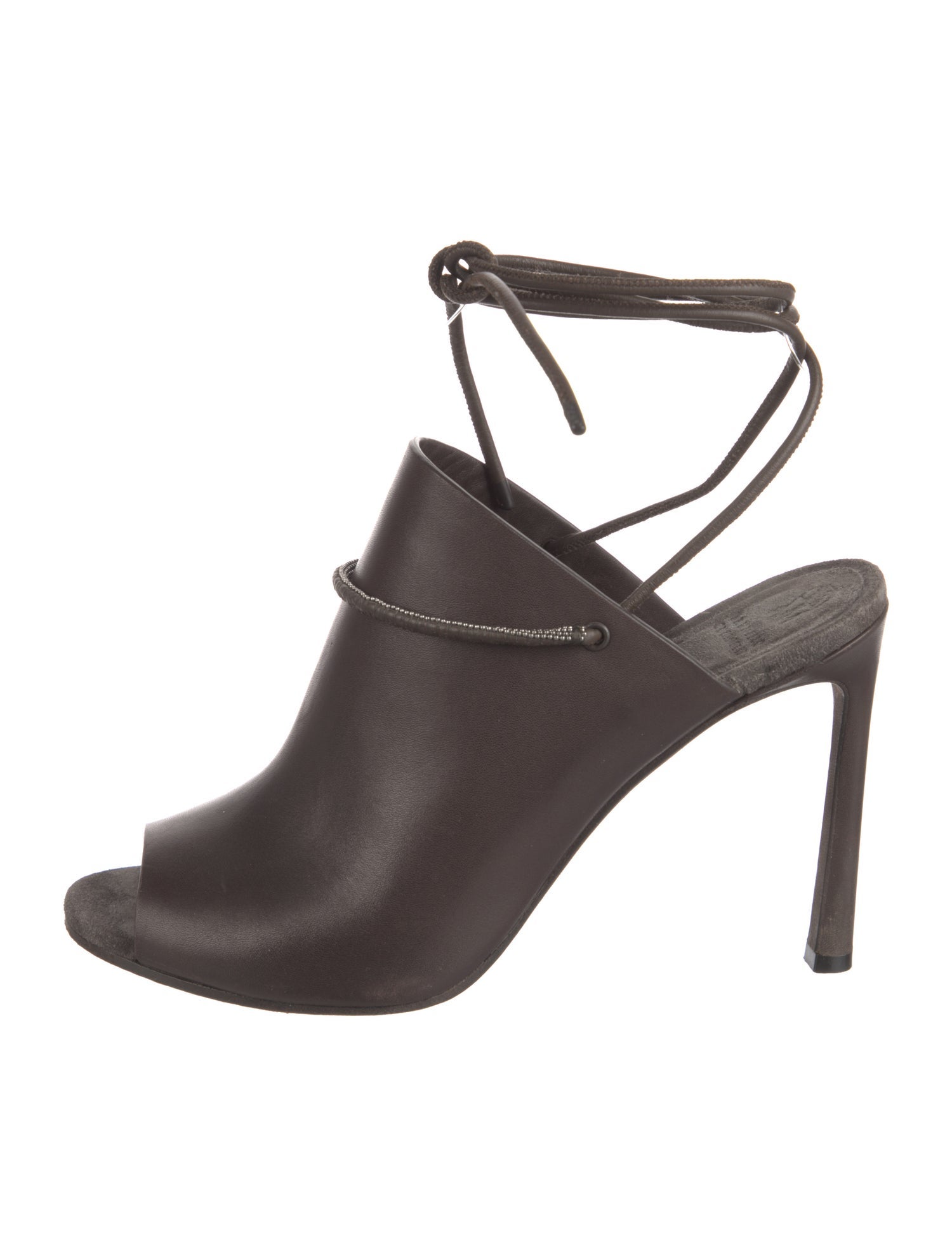 Brunello Cucinelli Leather T-Strap Pumps