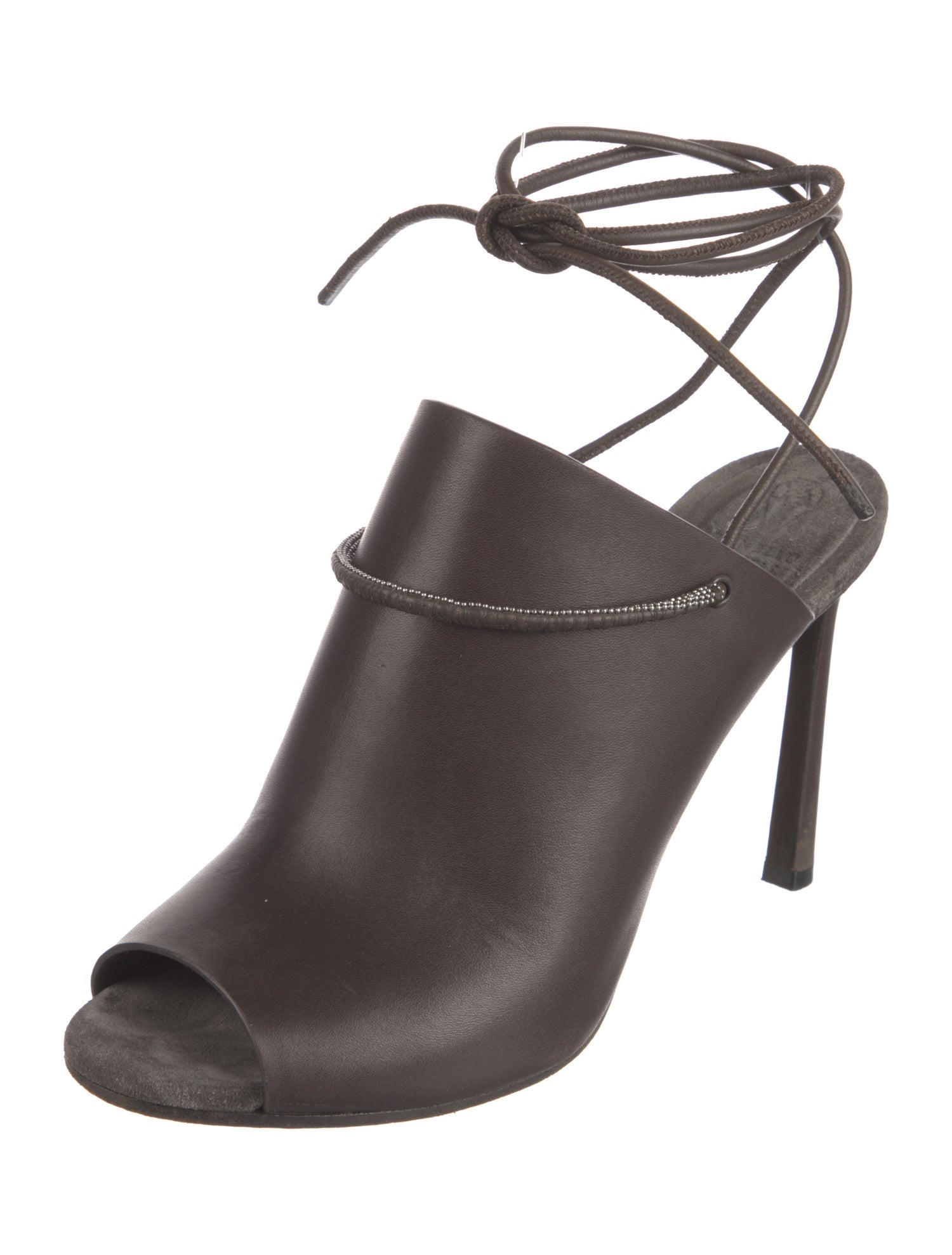 Brunello Cucinelli Leather T-Strap Pumps
