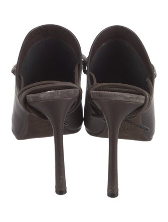 Brunello Cucinelli Leather T-Strap Pumps