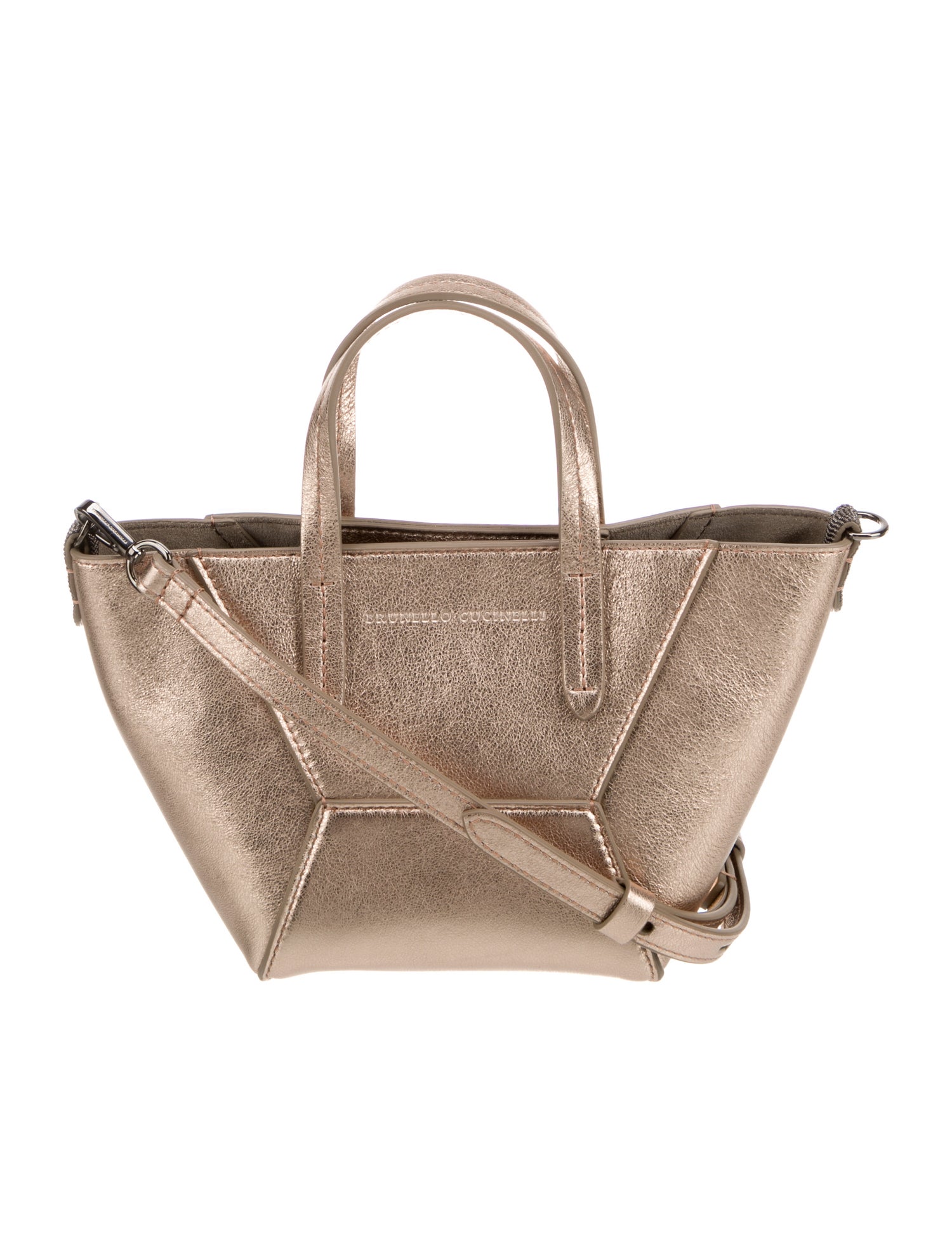Brunello Cucinelli Leather Top Handle Bag