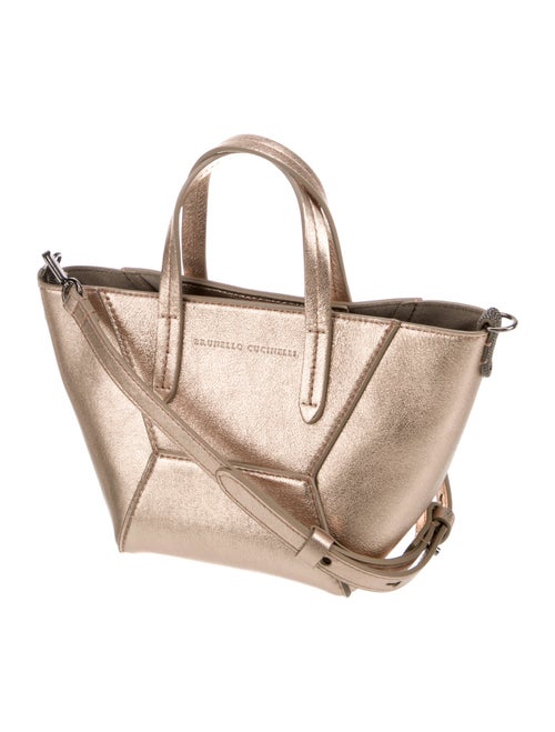 Brunello Cucinelli Leather Top Handle Bag