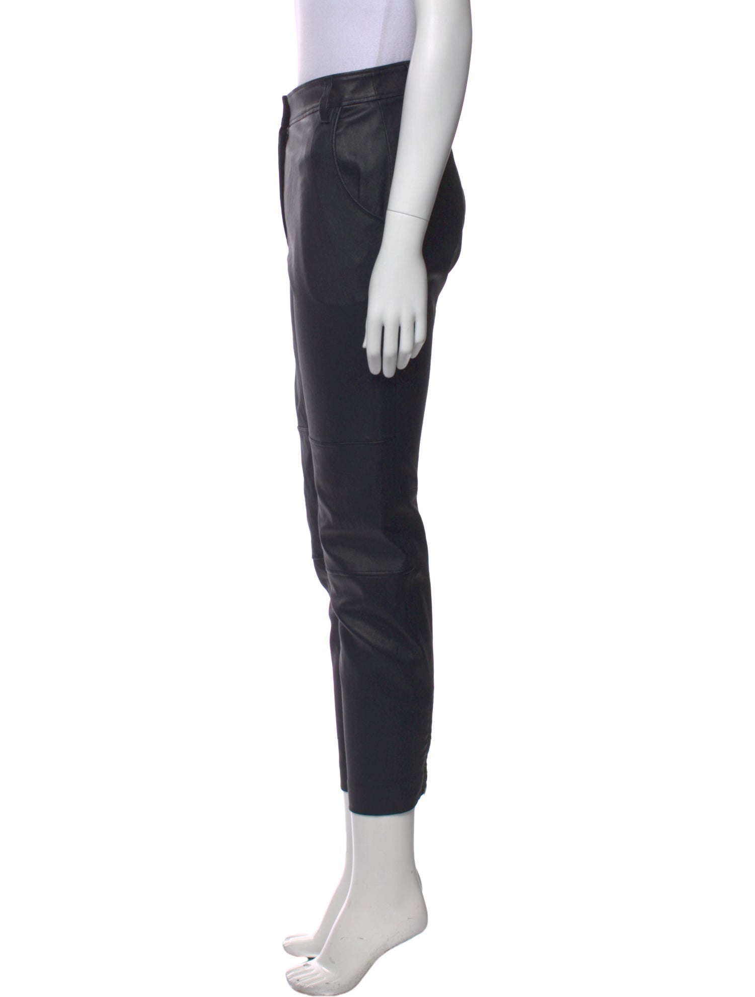 Brunello Cucinelli Leather Skinny Leg Pants