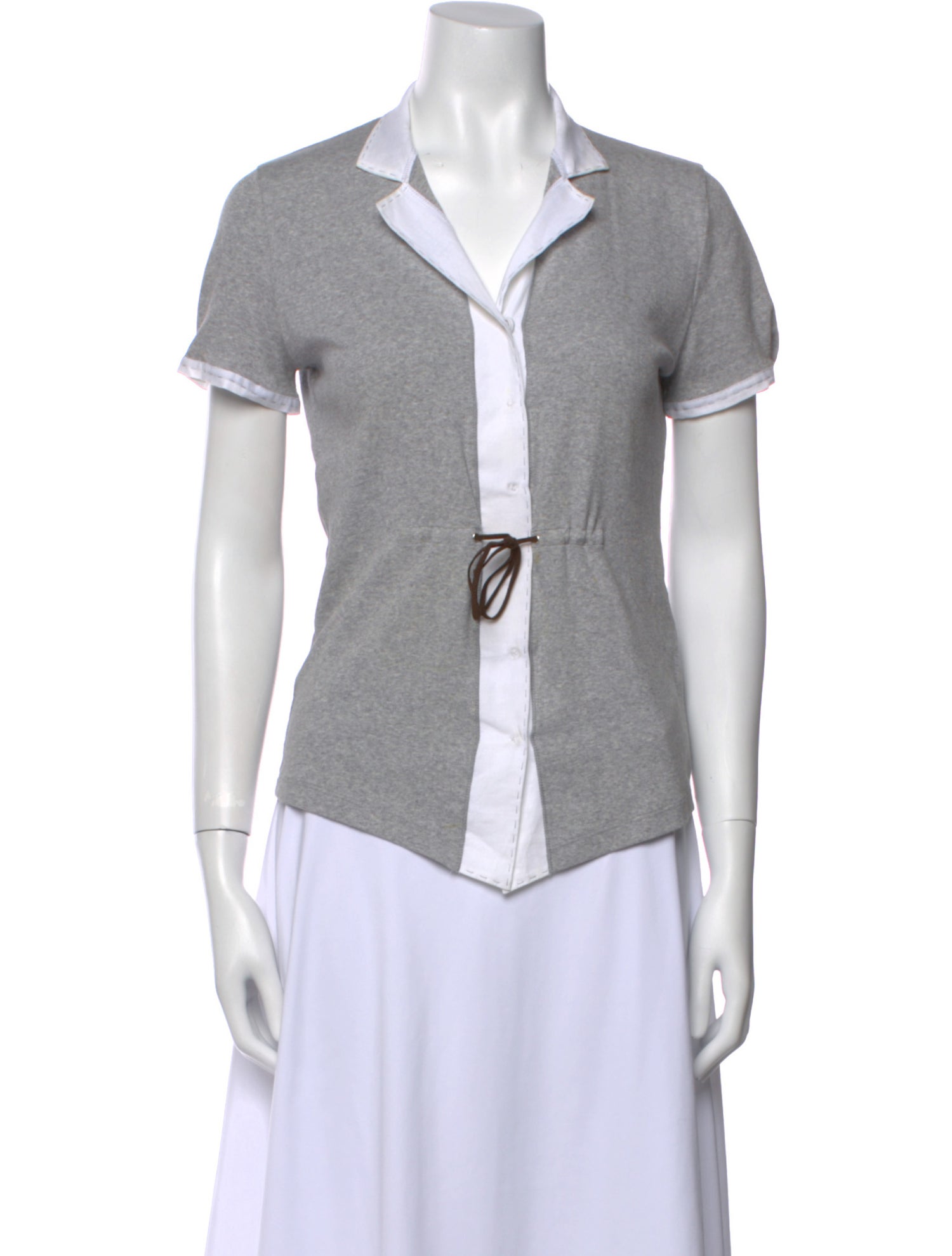 Brunello Cucinelli V-Neck Short Sleeve Polo