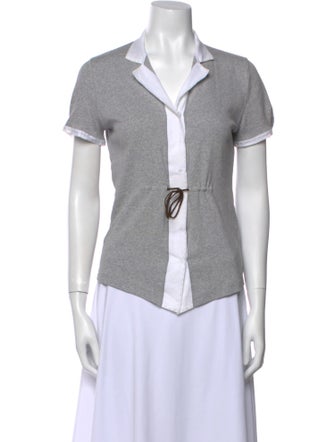 Brunello Cucinelli V-Neck Short Sleeve Polo