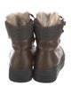 Brunello Cucinelli Monili Leather Lace-Up Boots
