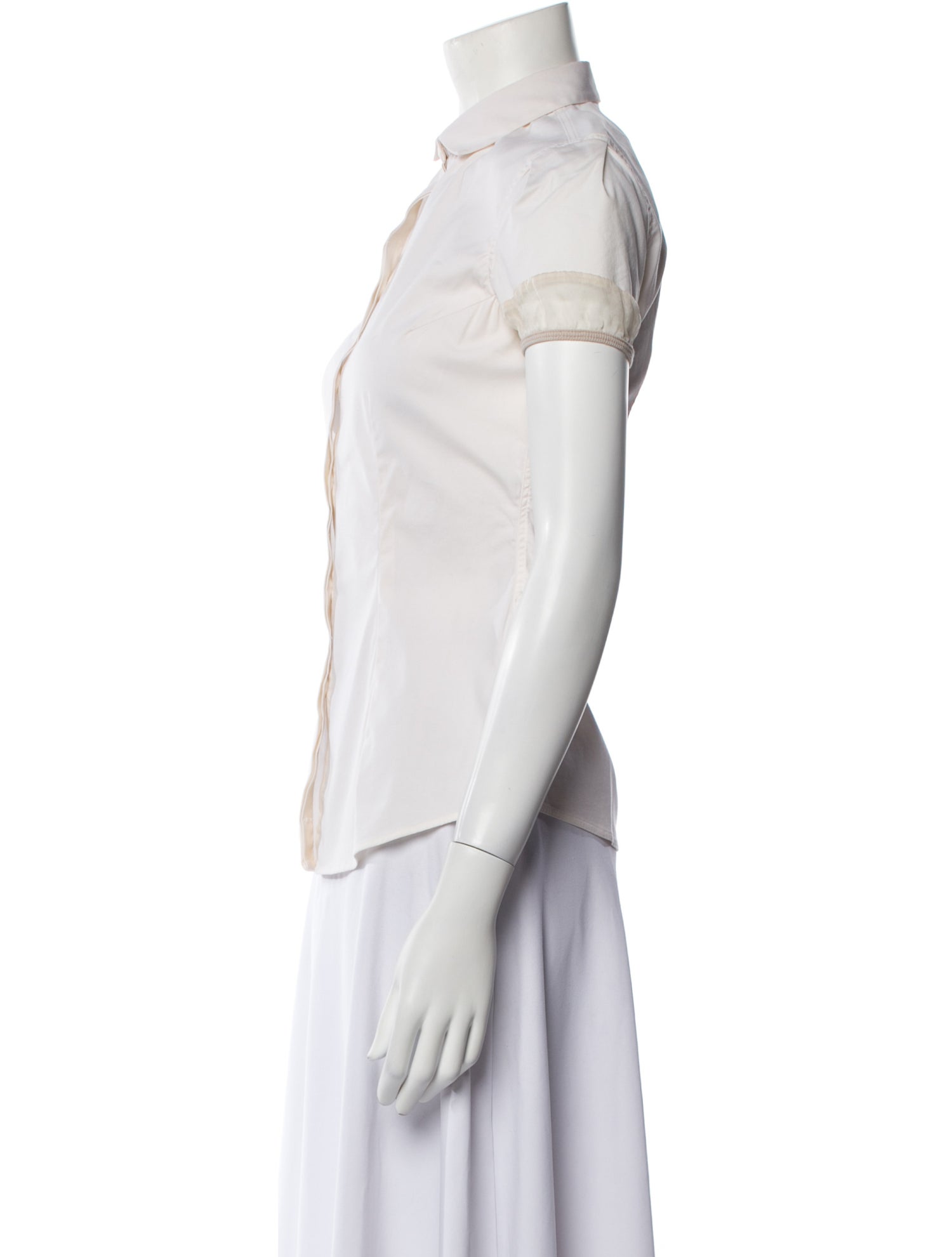 Brunello Cucinelli Short Sleeve Button-Up Top