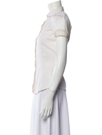 Brunello Cucinelli Short Sleeve Button-Up Top