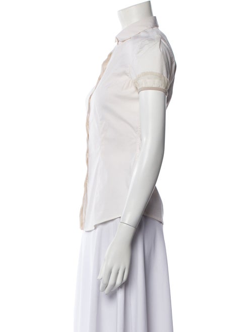 Brunello Cucinelli Short Sleeve Button-Up Top
