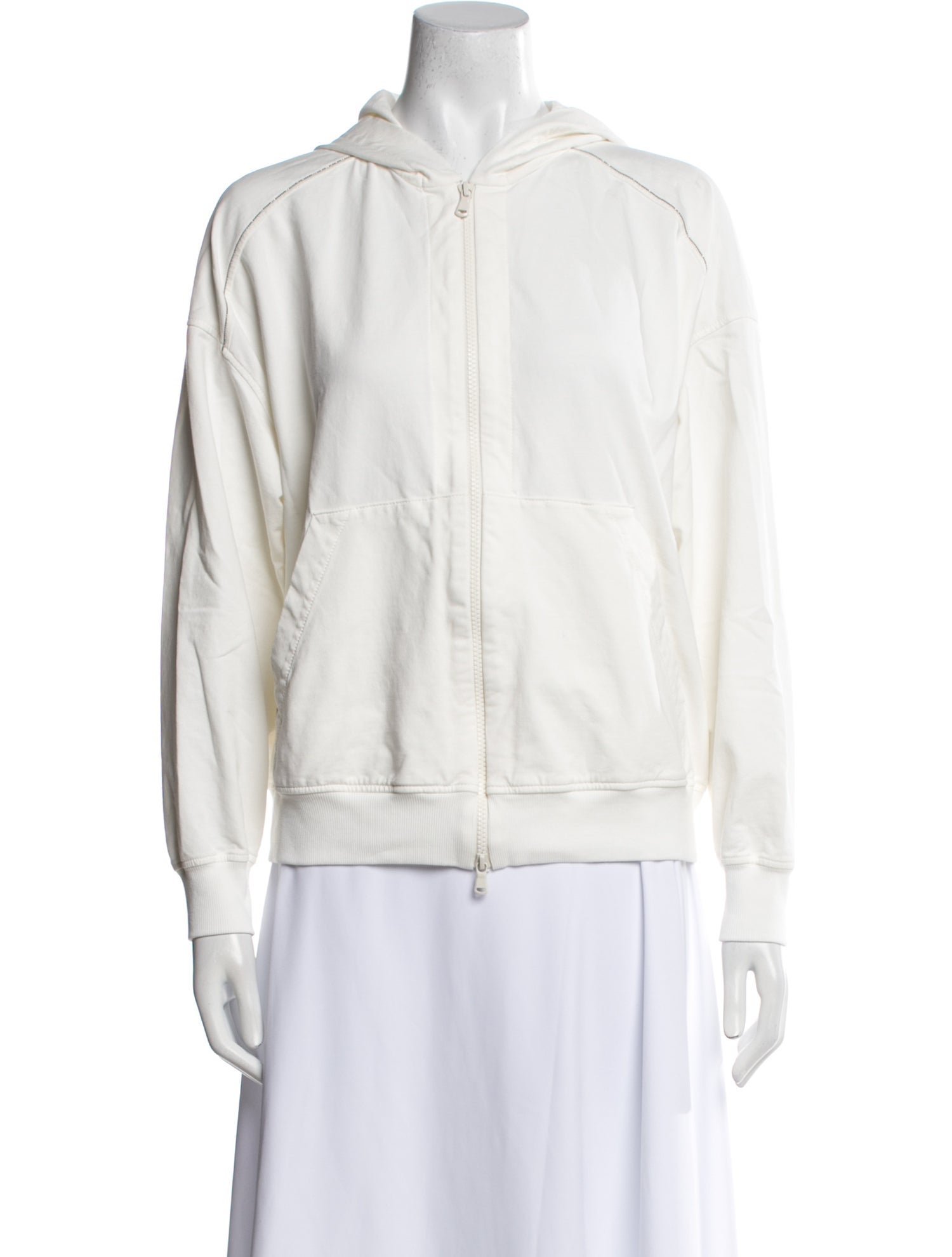 Brunello Cucinelli Mock Neck Long Sleeve Sweatshirt