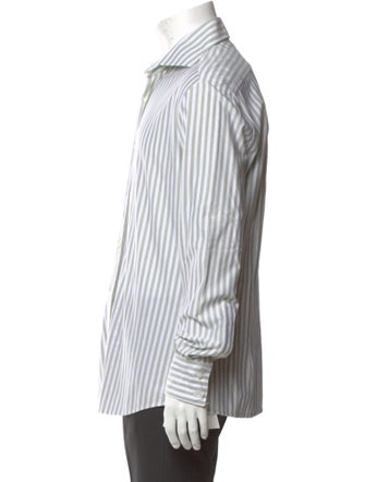 Brunello Cucinelli Striped Long Sleeve Dress Shirt