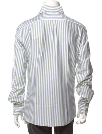 Brunello Cucinelli Striped Long Sleeve Dress Shirt