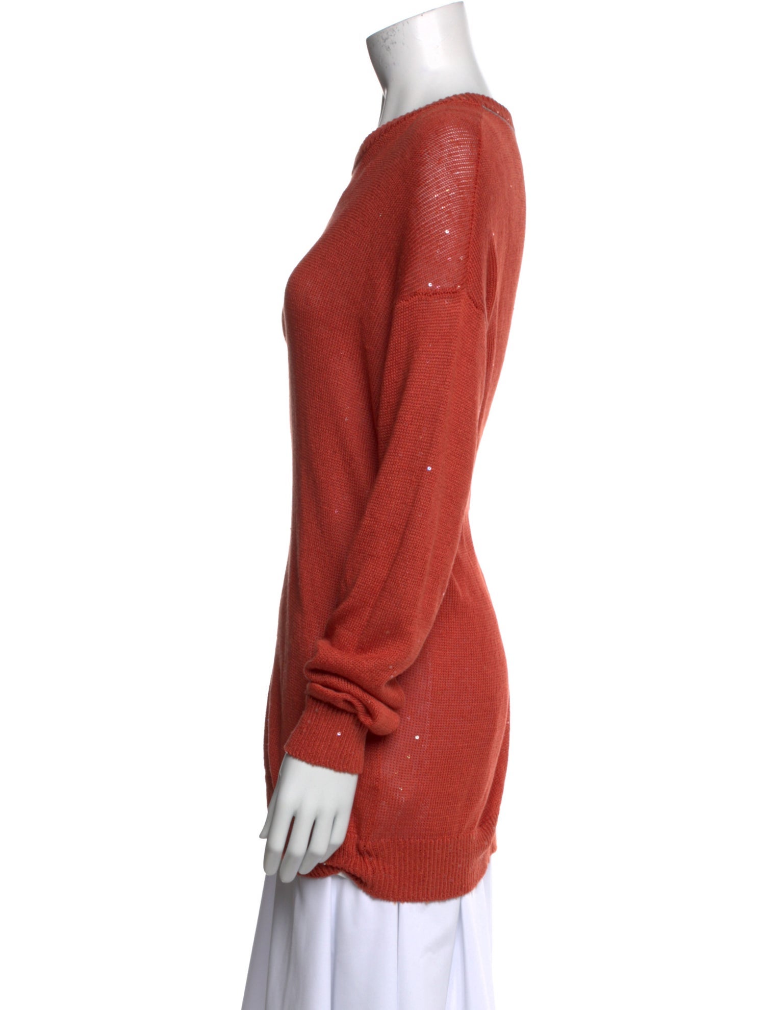 Brunello Cucinelli Linen Bateau Neckline Sweater w/ Tags