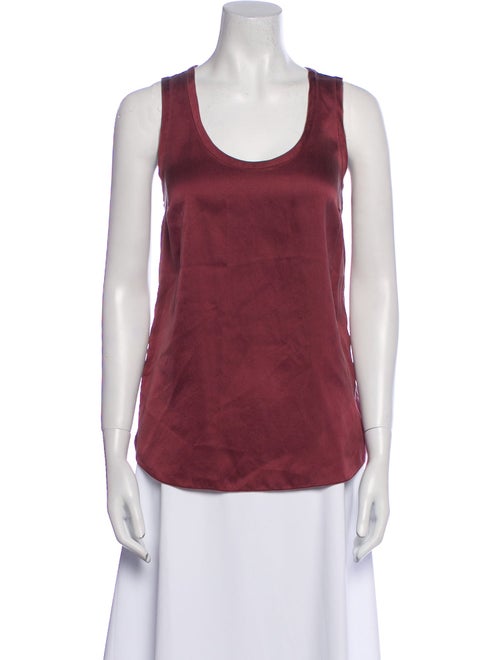 Brunello Cucinelli Silk Scoop Neck Top