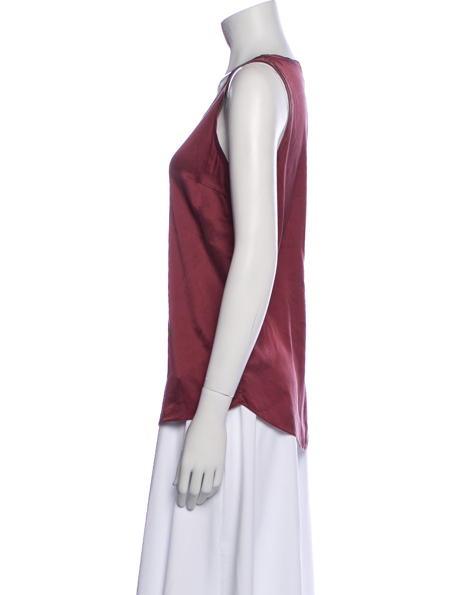 Brunello Cucinelli Silk Scoop Neck Top