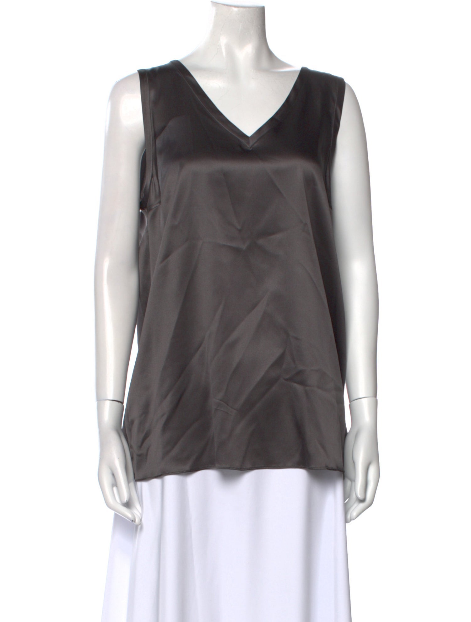 Brunello Cucinelli Silk V-Neck Blouse w/ Tags