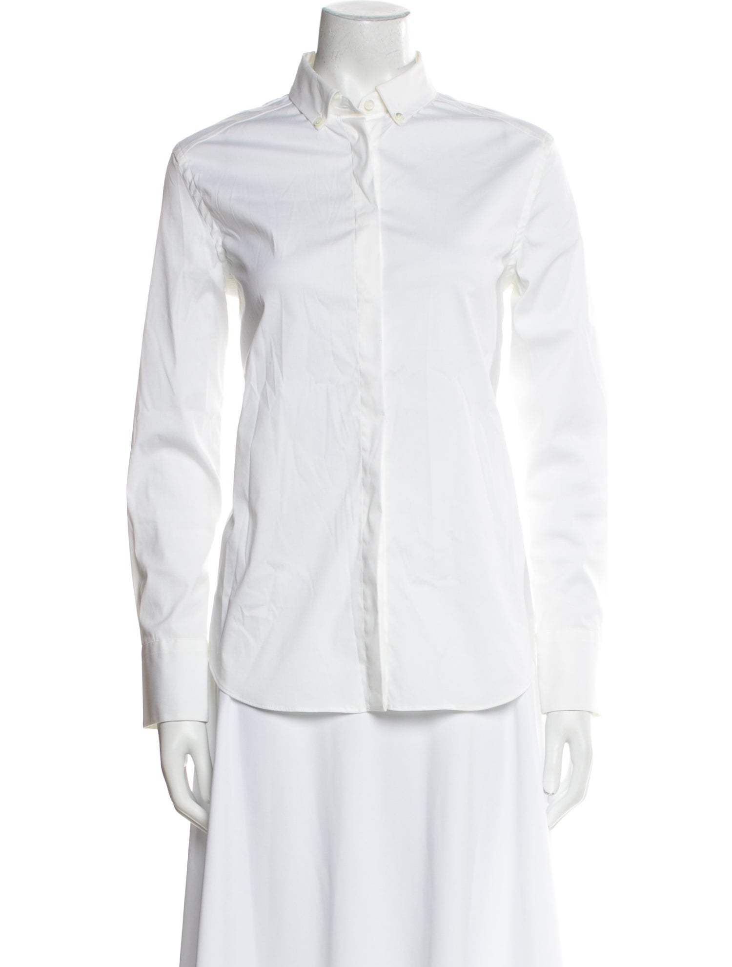 Brunello Cucinelli Long Sleeve Button-Up Top