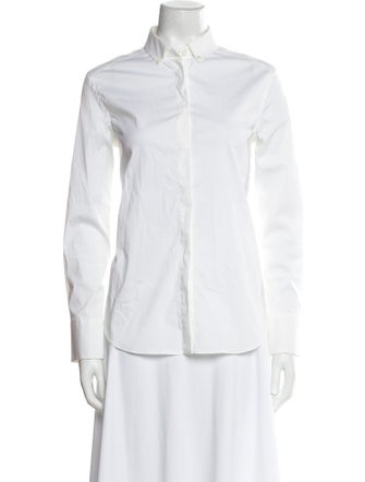 Brunello Cucinelli Long Sleeve Button-Up Top