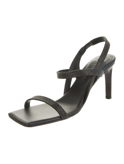 Brunello Cucinelli Monili Leather Slingback Sandals