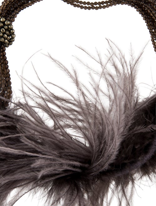 Brunello Cucinelli Smoky Quartz, Pyrite & Ostrich Feather Multistrand Necklace