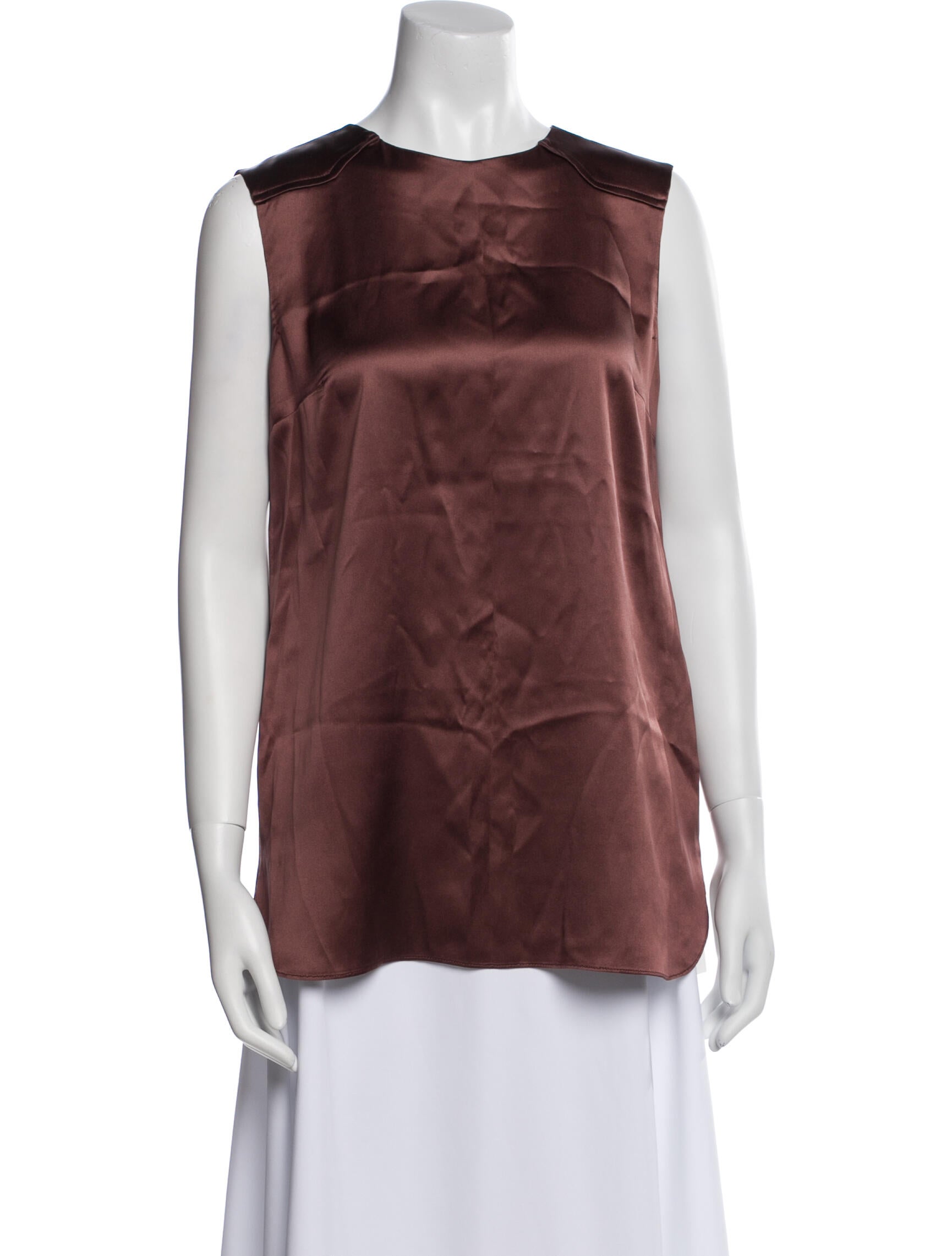 Brunello Cucinelli Crew Neck Sleeveless Top