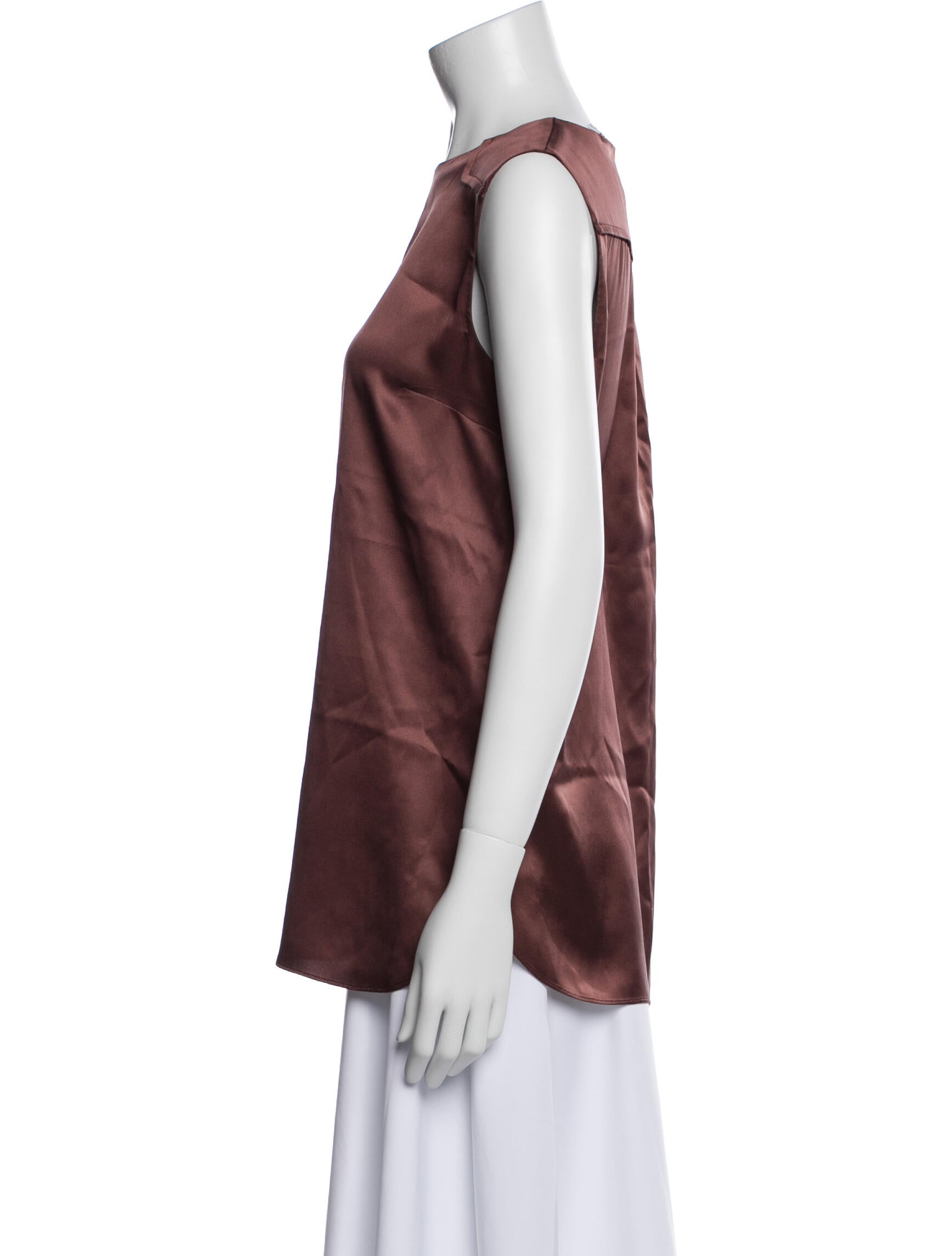 Brunello Cucinelli Crew Neck Sleeveless Top